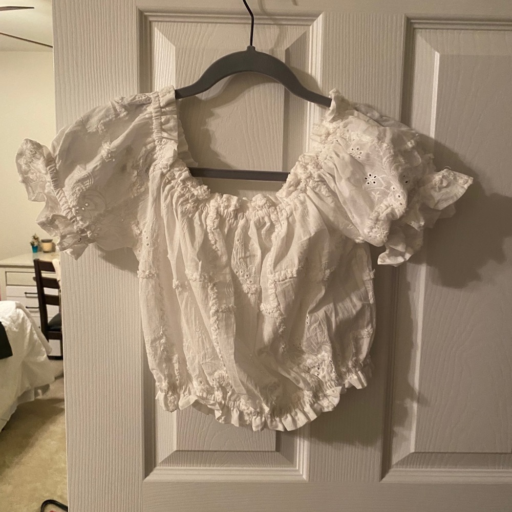 OCEAN DRIVE JADE TOP WHITE SIZE SMALL NWT